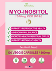BIOLabs PRO Myo-Inositol Supplement 1000mg – Natural Dietary Support for Cellular Health & Wellness