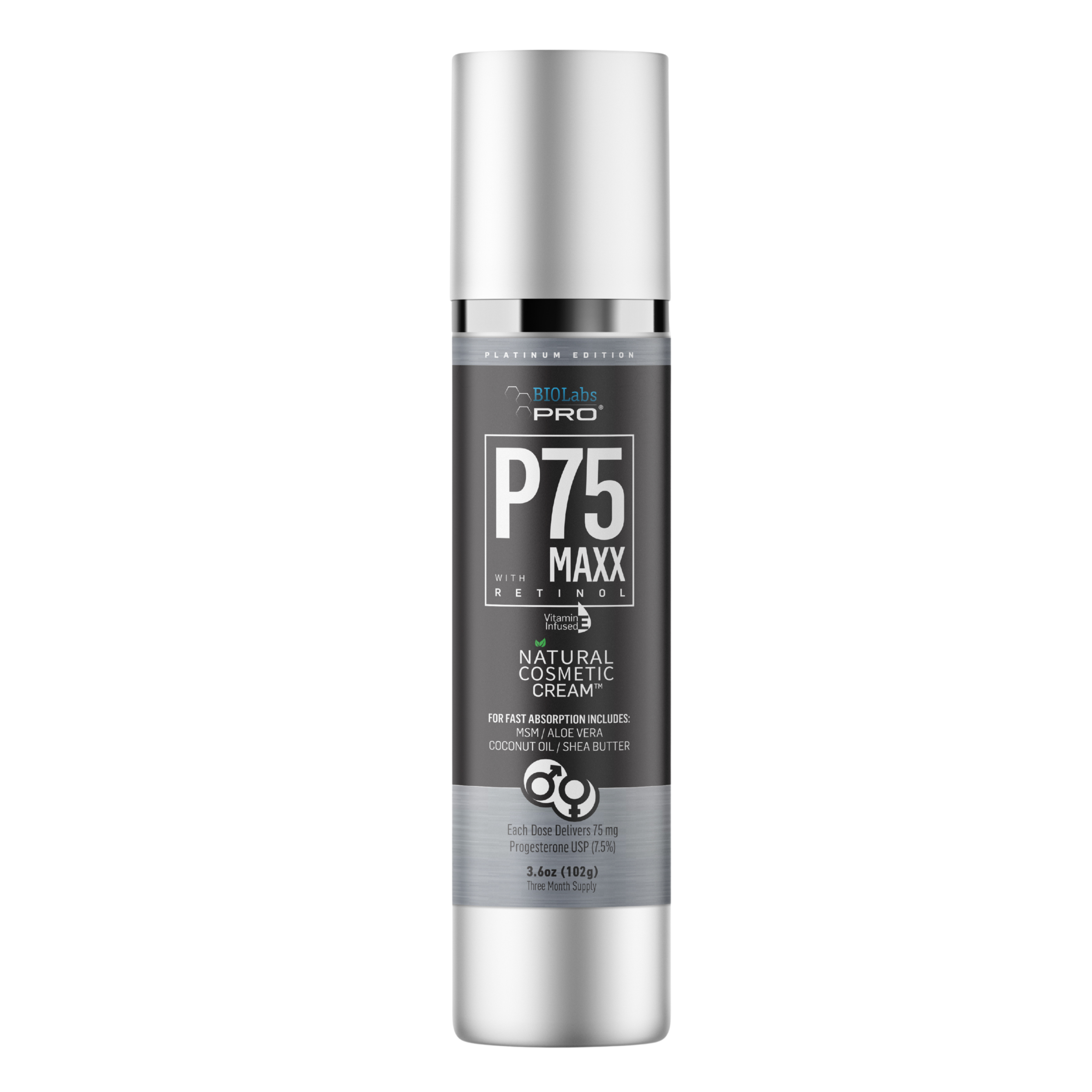 BIOLABS PRO® NATURAL PROGEST CREAM P75 MAXX 3.6oz – BIOLabs PRO