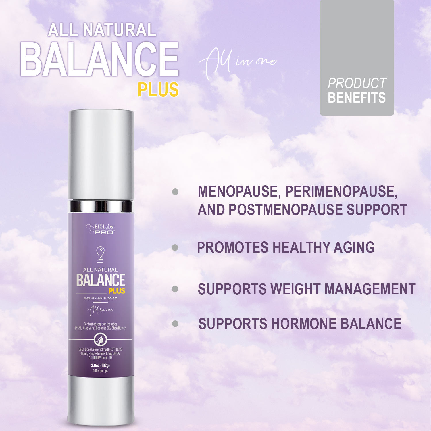 BIOLabs PRO Natural Balance PLUS Cream