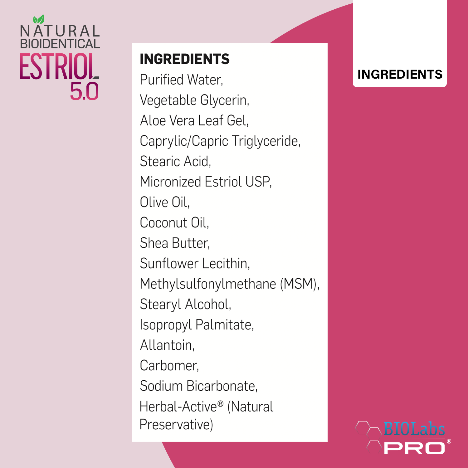 BIOLabs PRO® Natural EST-RIOL 5.0 Cream