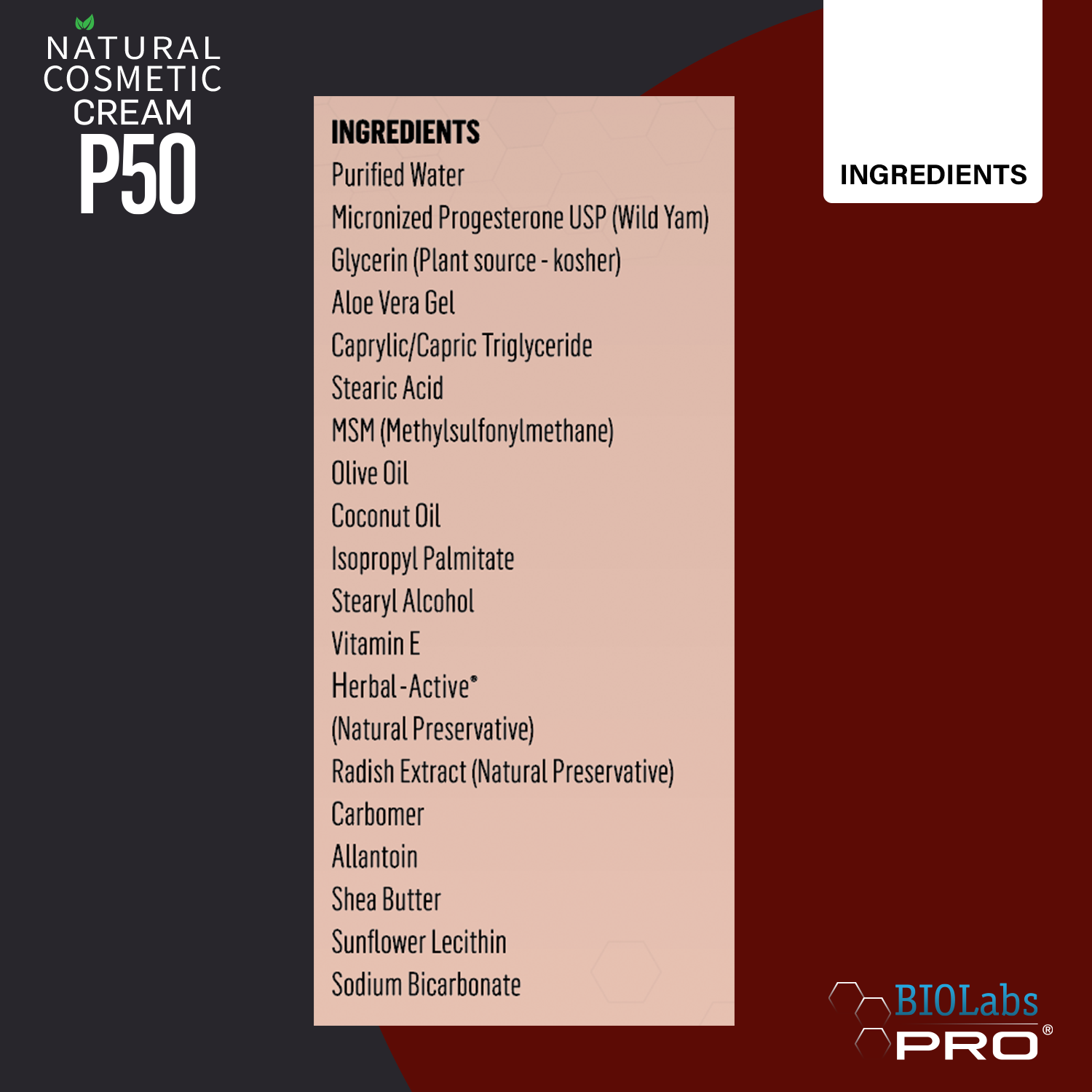 BIOLabs PRO® Natural P50 MAXX