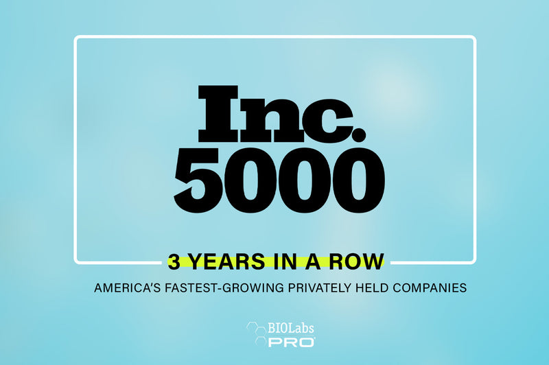 BIOLABS PRO® DOES IT AGAIN! THREE YEARS IN A ROW ON THE INC 5000 LIST ...