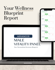 BIOInsight Advanced Male Vitality Panel by BIOLabs PRO, At Home Hormone Wellness Test for Men, Testosterone Cortisol Thyroid DHEA-S DHT SHBG, Personalized Hormone Blueprint Report, USA Lab Tested