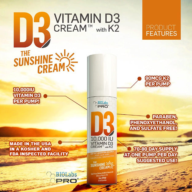 BIOLabs PRO® D3 10,000 IU Vitamin D Cream