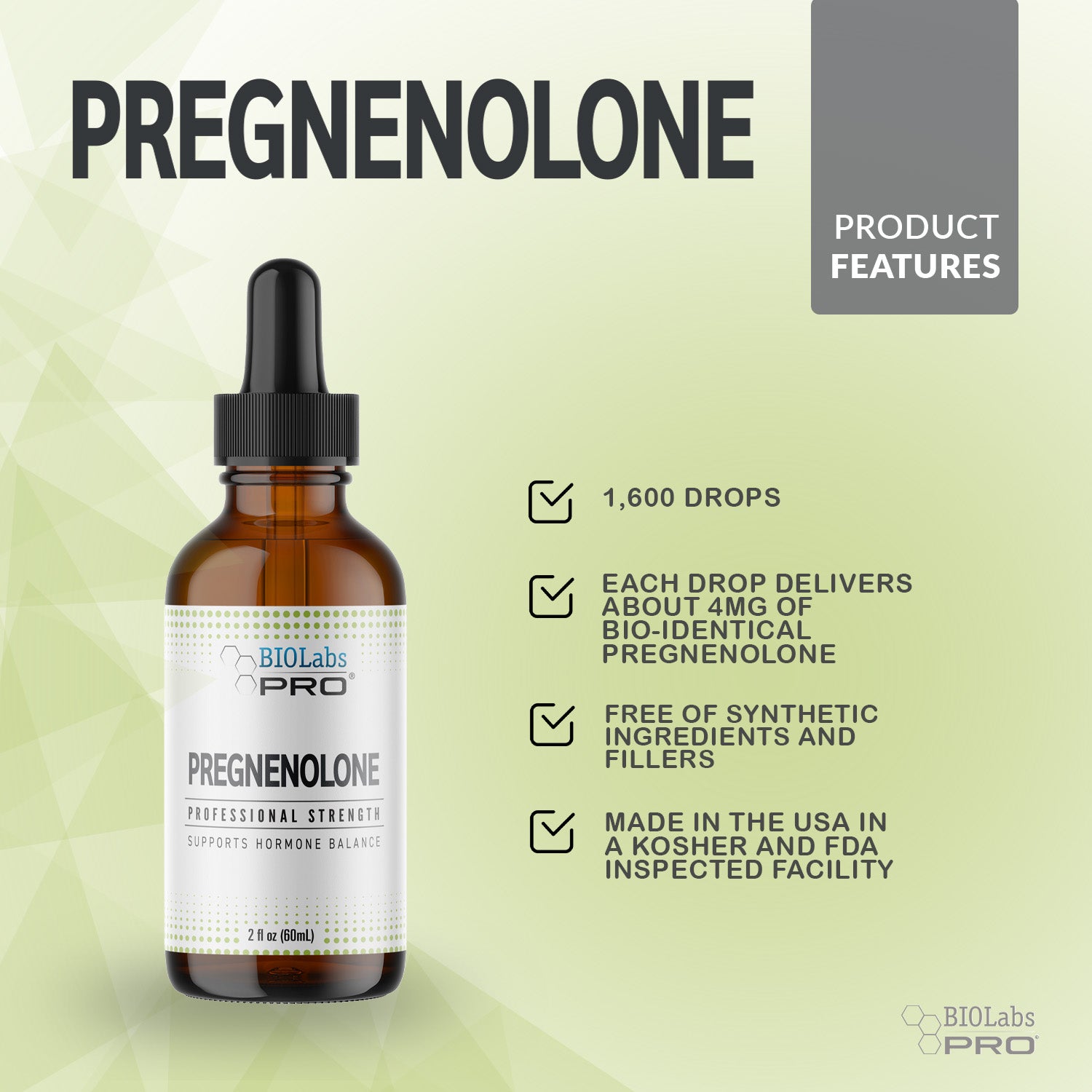 Pregnenolone Oil - PROFESSIONAL STRENGTH / 4MG Pregnenolone OIL