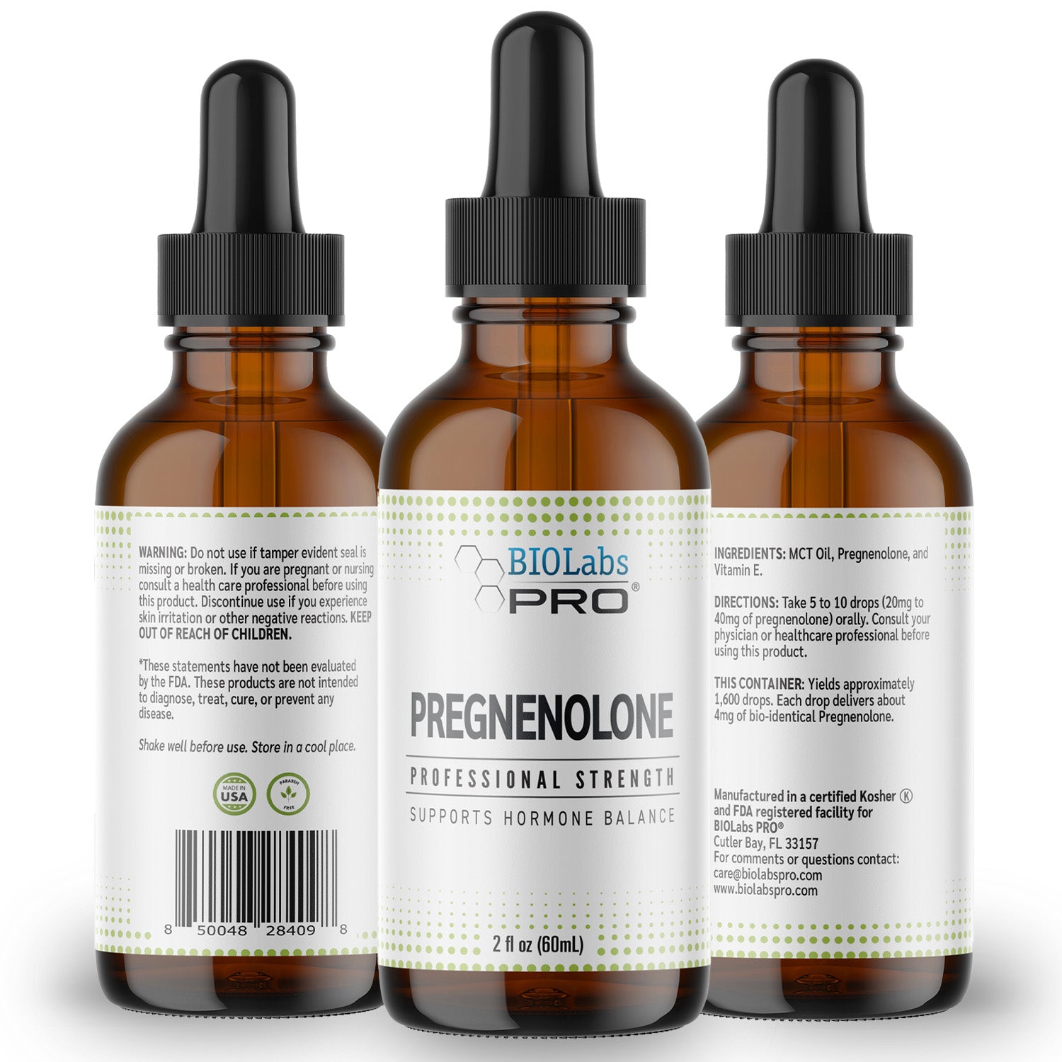 Pregnenolone Oil - PROFESSIONAL STRENGTH / 4MG Pregnenolone OIL