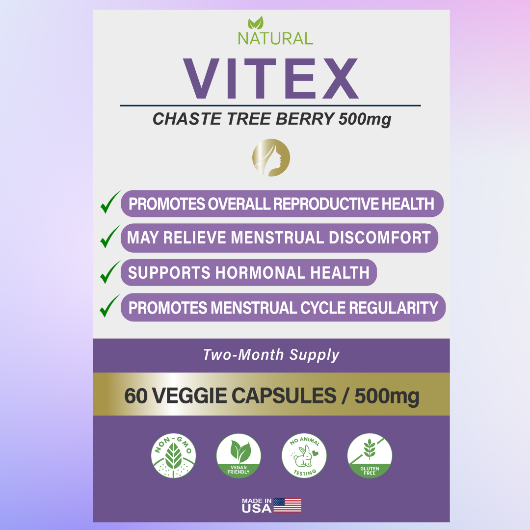 BIOLABS PRO Natural Vitex Chasteberry Supplement for Women - Pure Chaste Tree Berry Extract 500mg