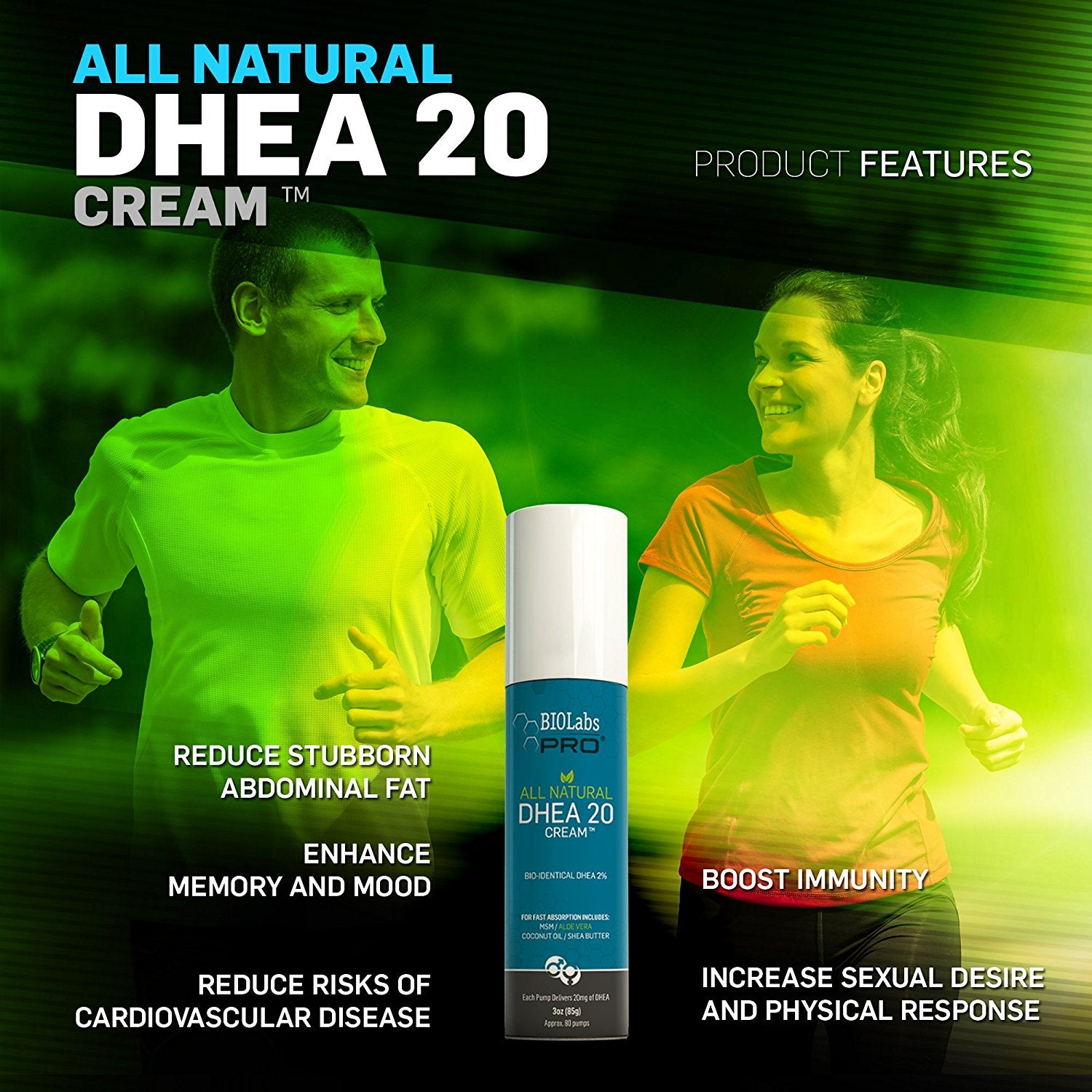 BIOLabs PRO® Natural Dhea 20mg Cream