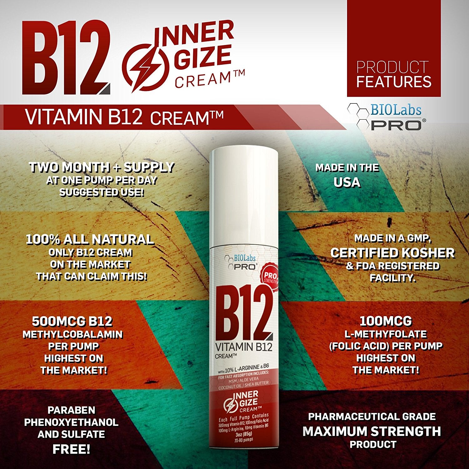 BIOLabs PRO® Natural  B12 Cream