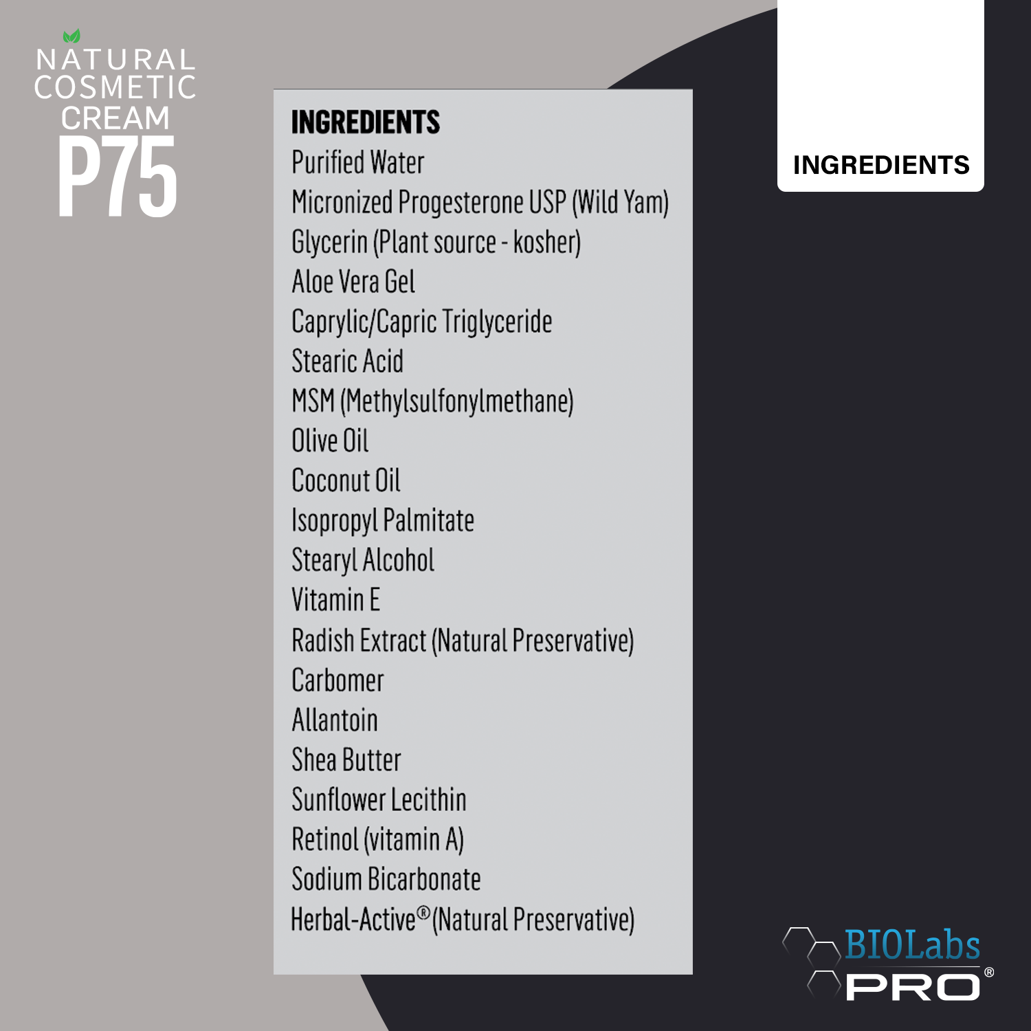 BIOLabs PRO® Natural P75 MAXX – BIOLabs PRO® - Smarter Health And Aging™