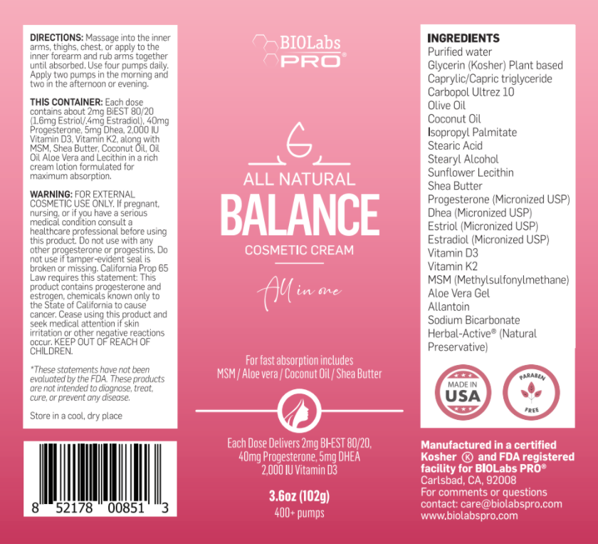 BIOLabs PRO Natural Balance Cream