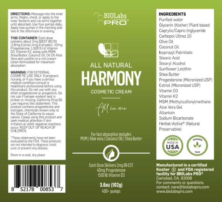 BIOLabs PRO Natural Harmony Cream