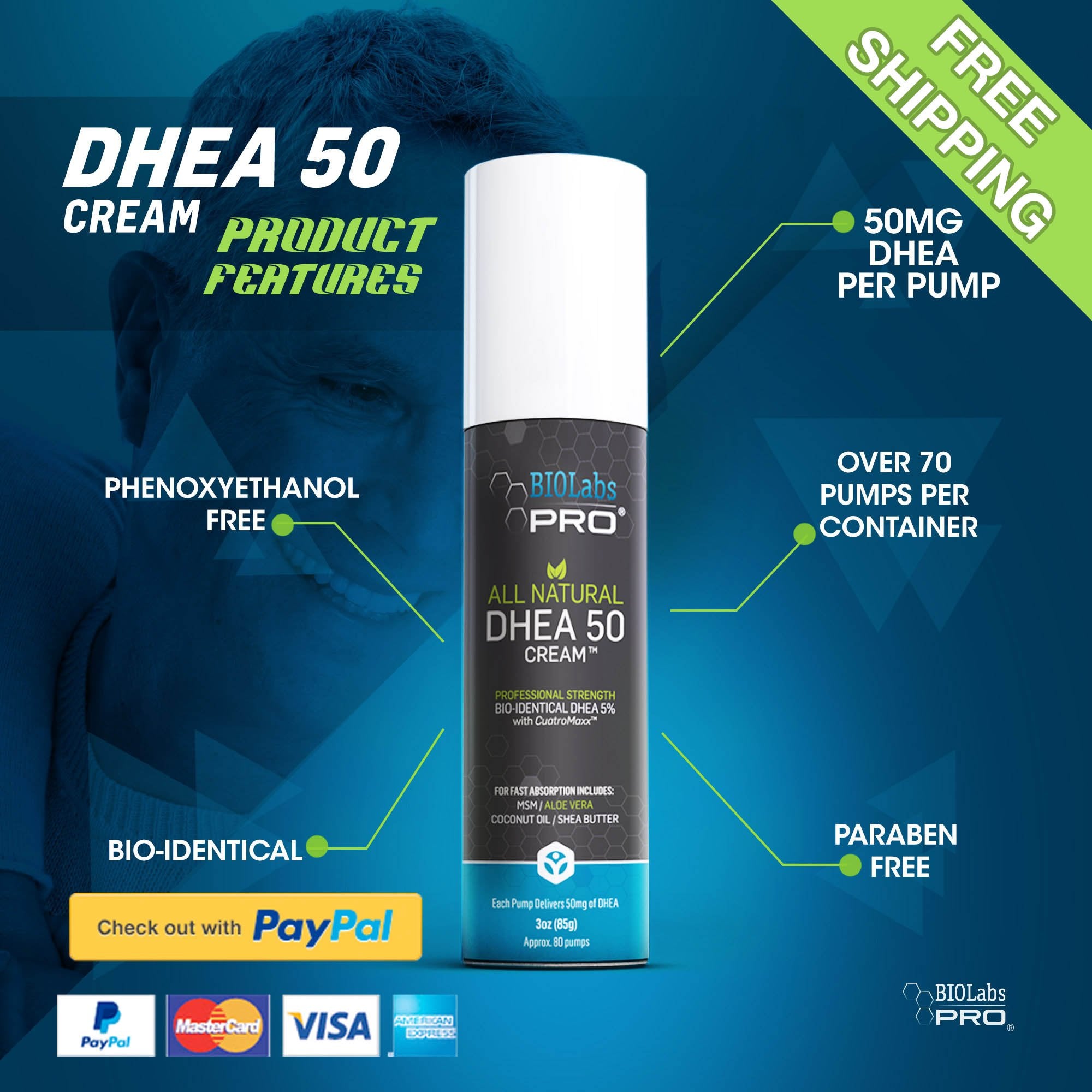 BIOLabs PRO® Natural 50mg Dhea Cream (Lavender)